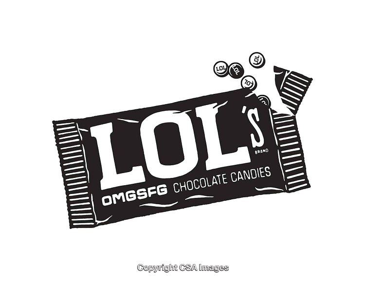 Black and White Packaging Illustration of Candy Brand with Small Details