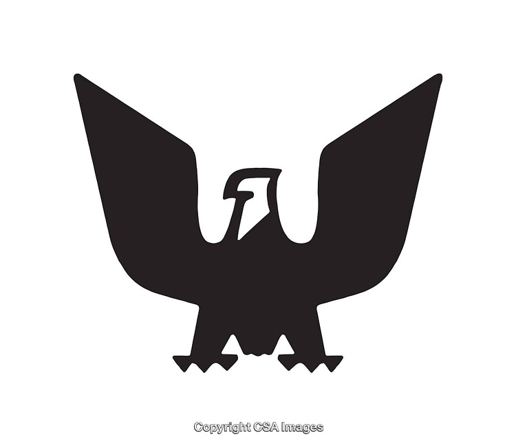 Silhouette of an Abstract Bird Icon in Bold Black Shape
