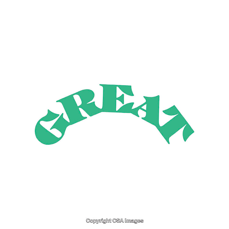 Green Text Illustration with a Bold and Artistic Typography Style