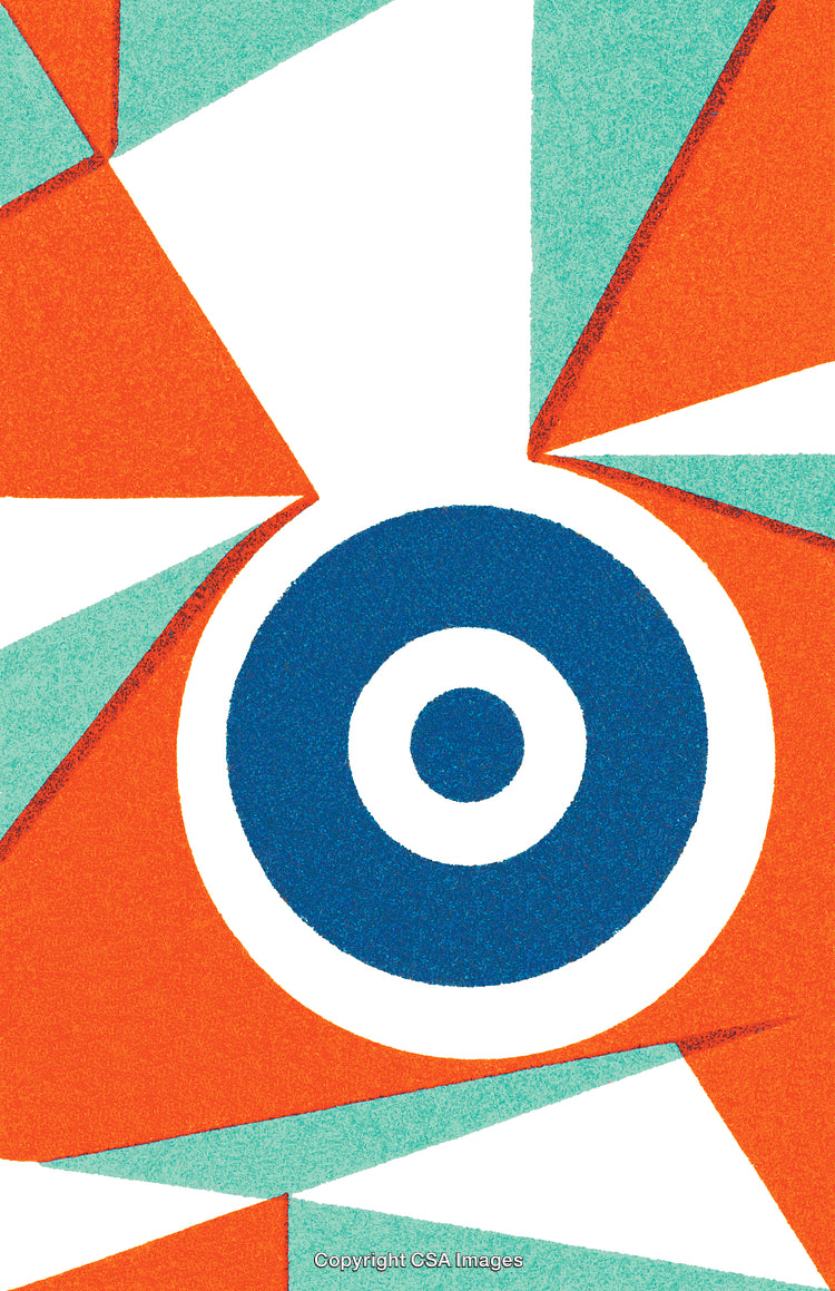 Geometric Abstract Design With Vibrant Colors and Bold Circular Elements