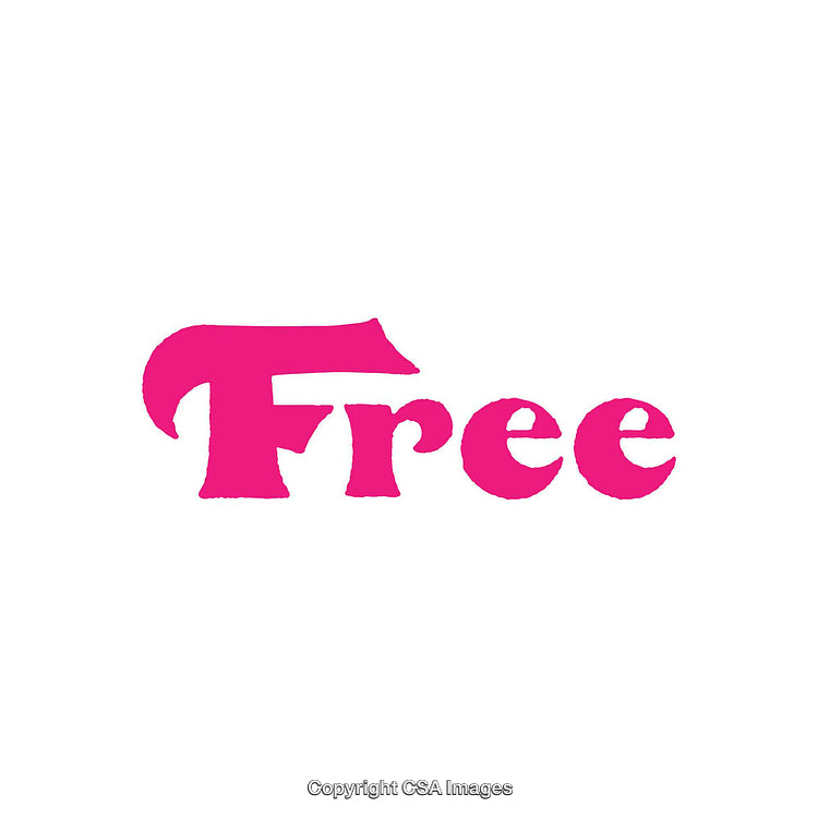 Bold Magenta Free Text On Clean White Background