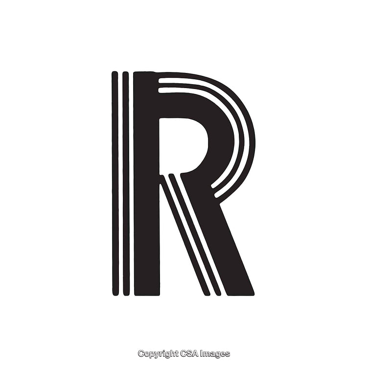 Typography Design Featuring the Decorative Letter R in Bold Style