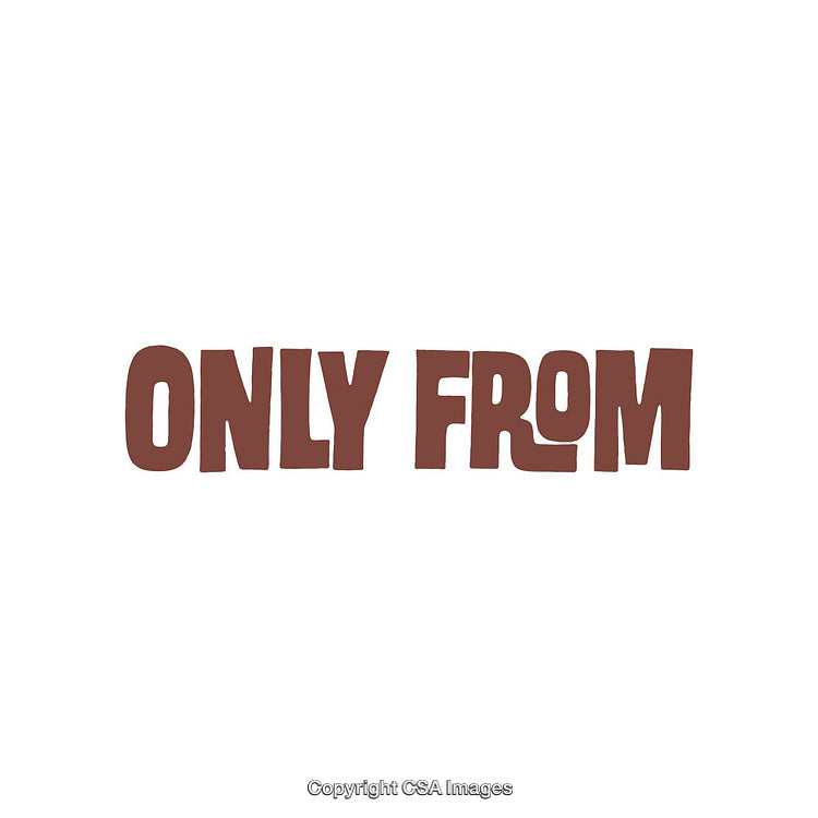 Bold Text Design Featuring the Phrase 'Only From' in Brown