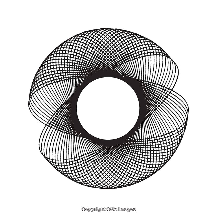 Intricate Black and White Circular Geometric Pattern Design