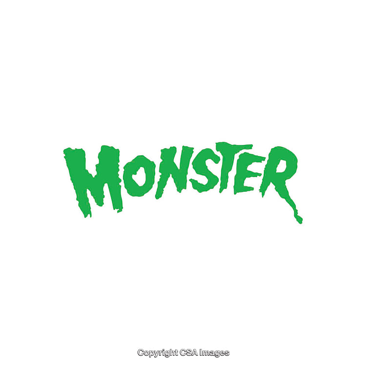 Bold Green Monster Typography on White Background with Dripping Effect