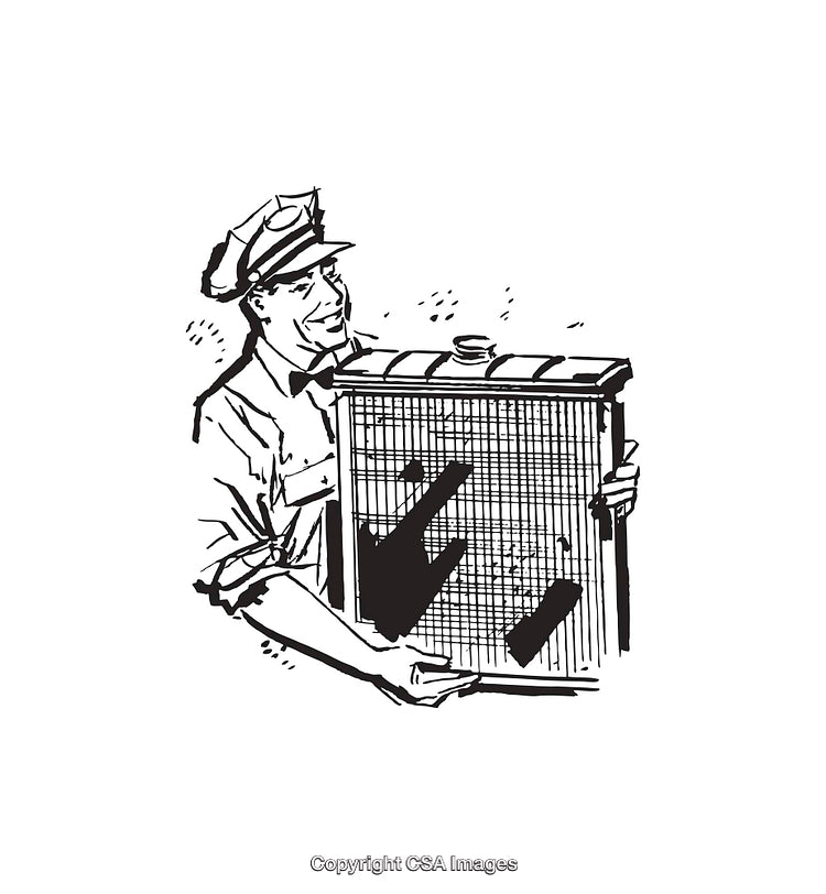 Smiling Worker Holding a Grid Symbolic of Analytics and Progress