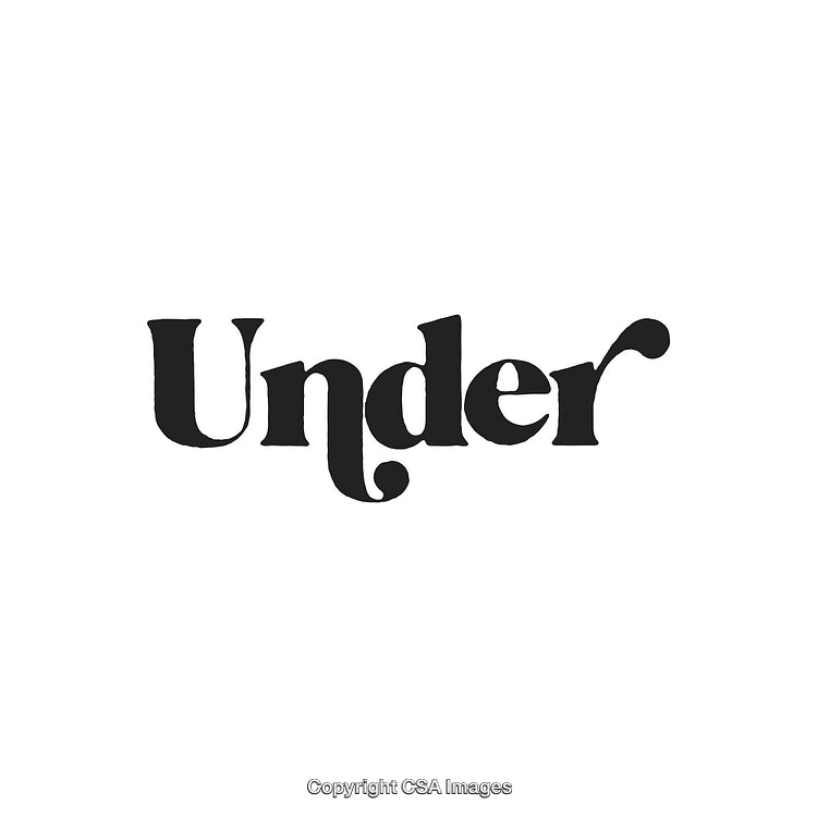 Elegant Typography Design Featuring the Word 'Under' in Stylish Black Font
