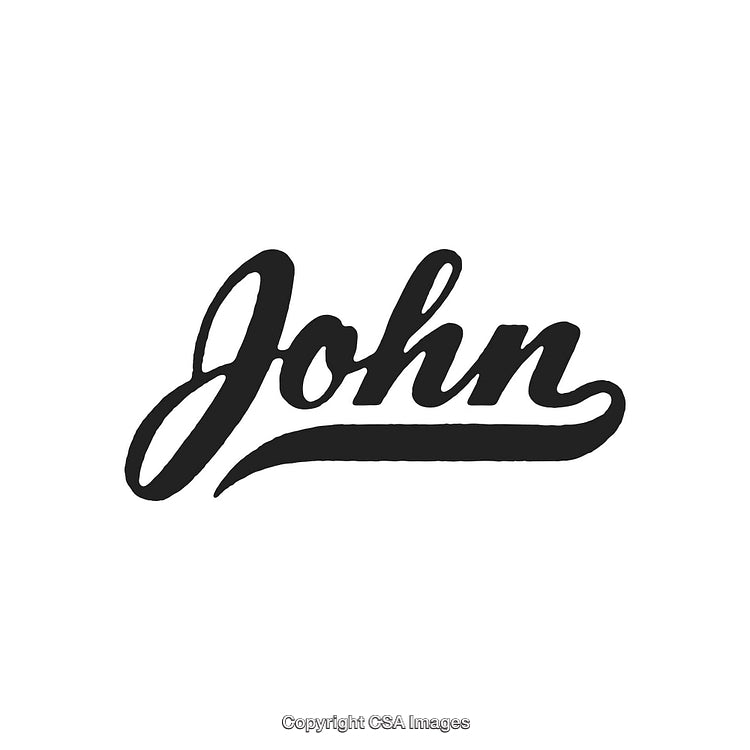 Stylish Cursive Font Artwork Featuring the Name John in Bold Black Letters