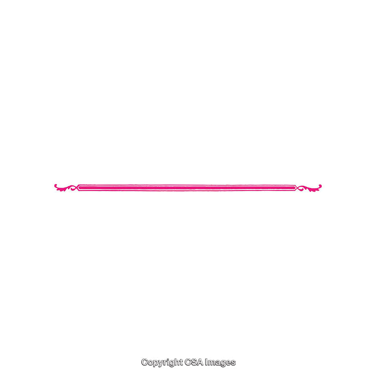 Elegant Pink Decorative Line Ornament Design on Transparent Background