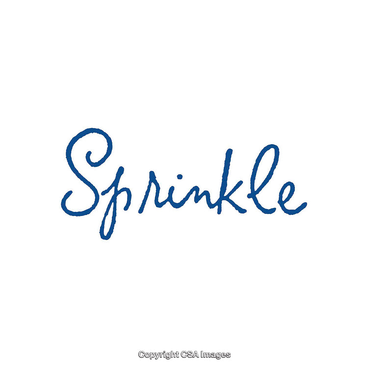Simple Handwritten Blue Text Word Against White Background