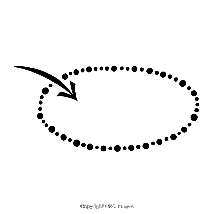 Black and White Dotted Circle with Downward Arrow Icon