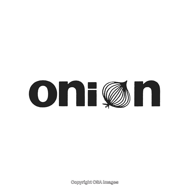 Creative Word Logo Featuring Onion Illustration as Design Element