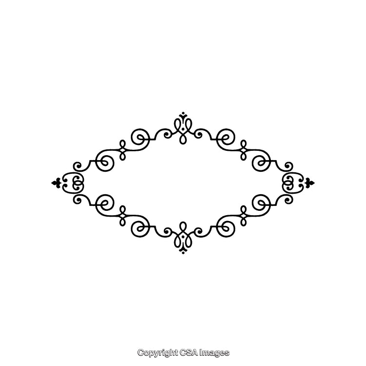Elegant Black and White Decorative Border Frame Design