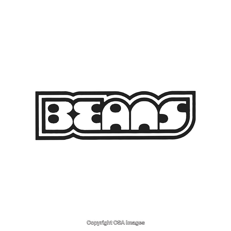 Retro-Styled Beans Logo with Unique Typography and Layout