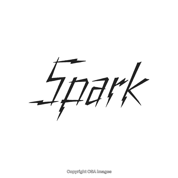 Dynamic Spark Logo Design With Edgy Electric Elements on White Background