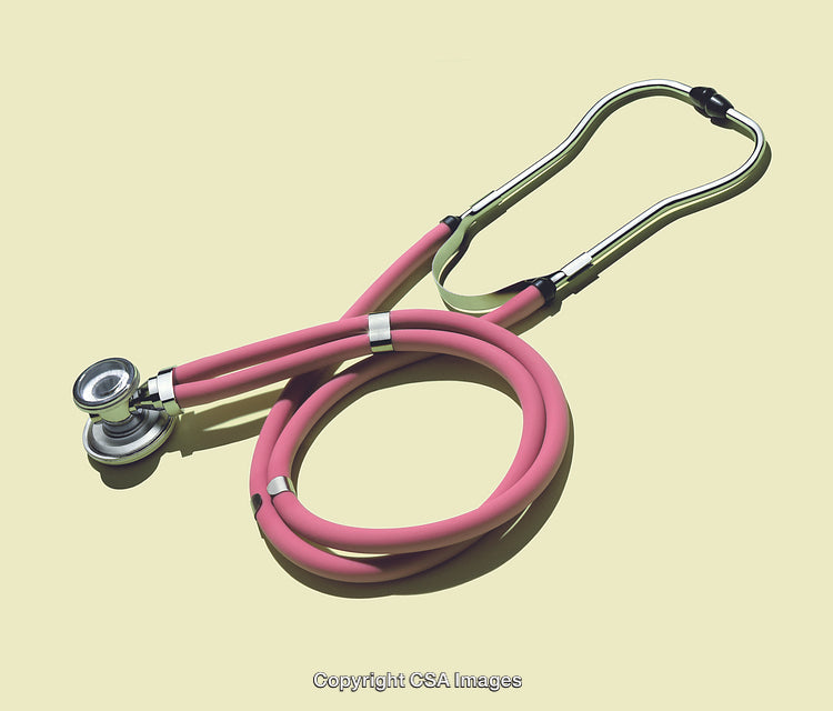 Pink Stethoscope on Light Background Symbolizing Healthcare and Medical Tools