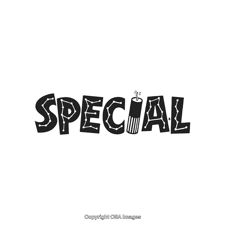 Creative Typography with the Word 'Special' Featuring Playful Special Effects Design
