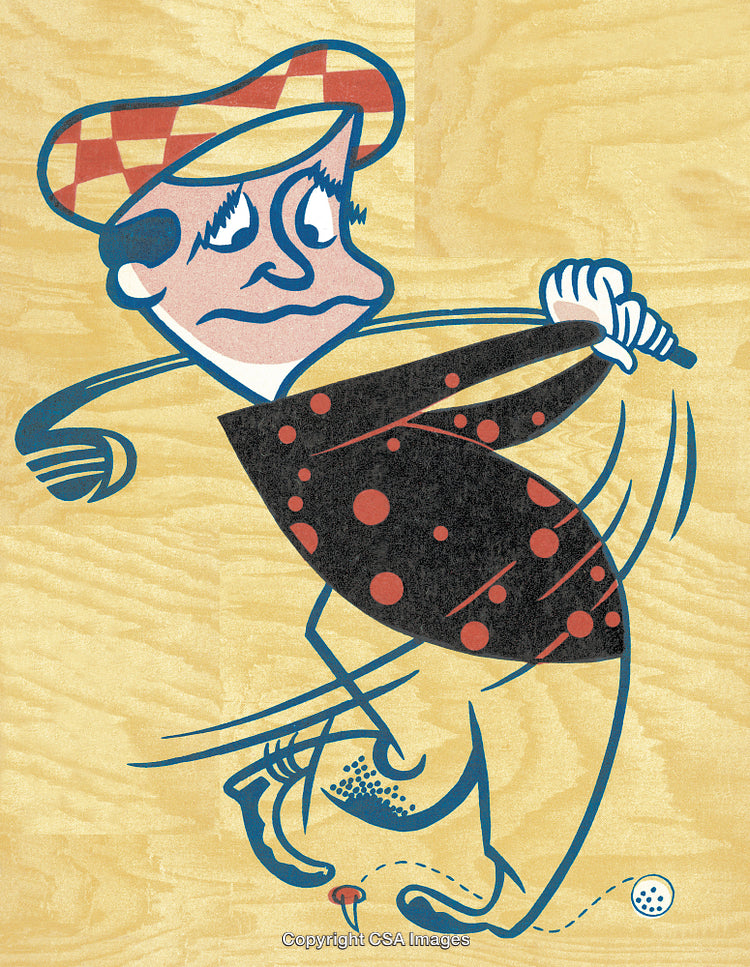 Man Swinging a Golf Club