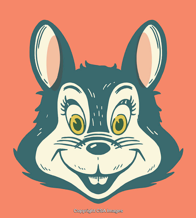 Playful Cartoon Illustration of a Smiling Animal Character on Bright Background