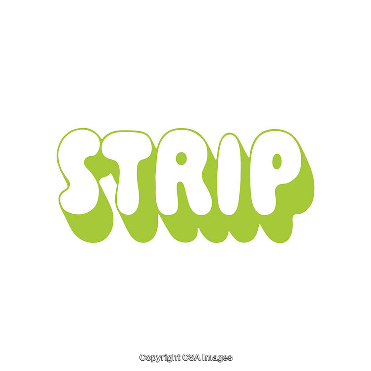 Green Playful Font Artwork with Unique Style and Rounded Typography