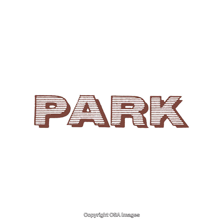 Retro Park Sign Typography Illustration with Vintage Style Design