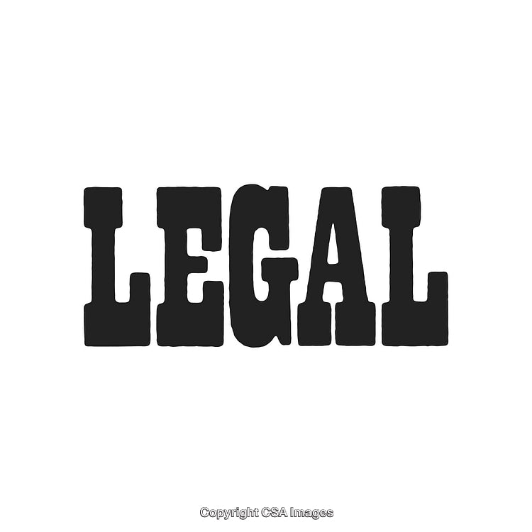Bold Black Typography Poster Highlighting The Word Legal on White Background
