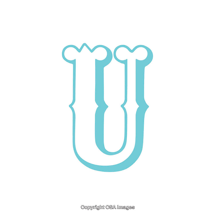 Stylish Decorative Letter U with Modern Artistic Design