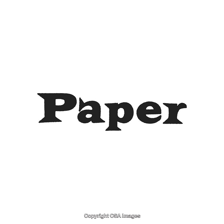 Simple Black Typography Design of the Word 'Paper' on White Background