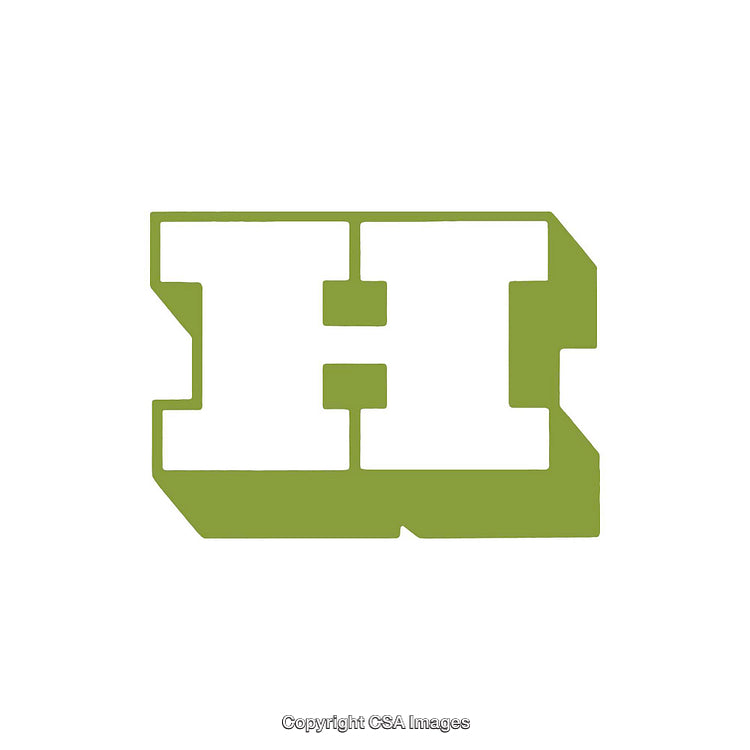 Stylized Letter H Logo Design with Simple Green and White Colors