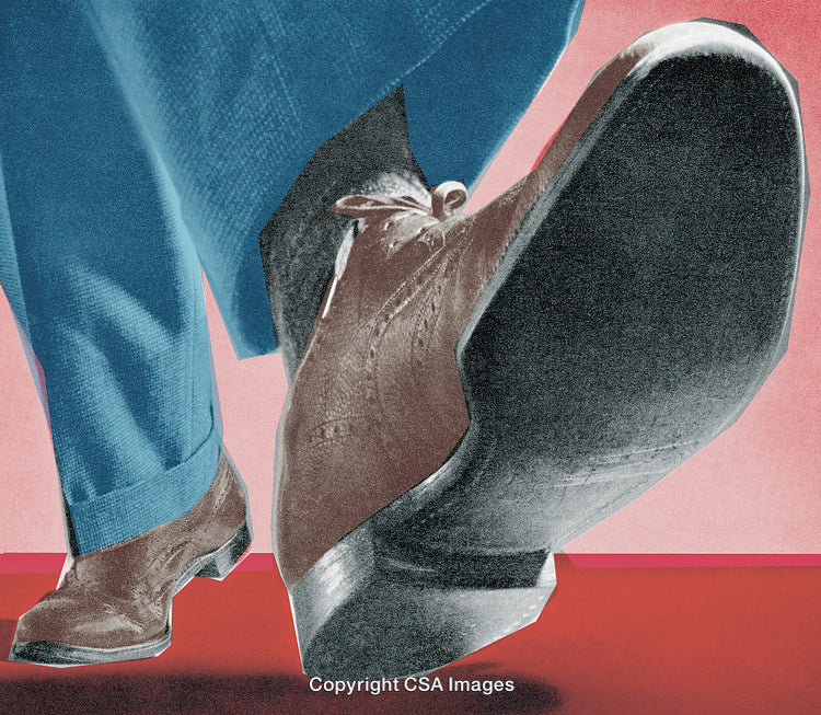 Low-Angle View of Textured Leather Shoe with Modern Stylized Effects