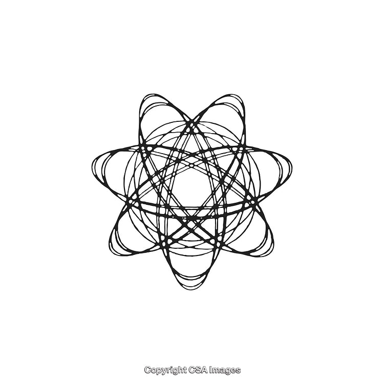 Abstract Black and White Geometric Design Featuring Overlapping Circular Patterns