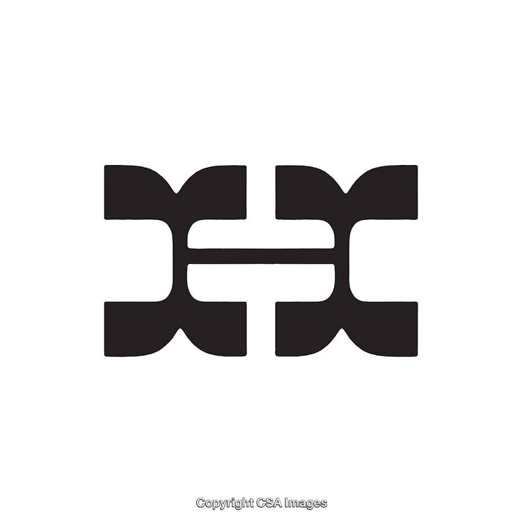 Creative Abstract H Letter Logo Design with Bold Shapes and Symmetry