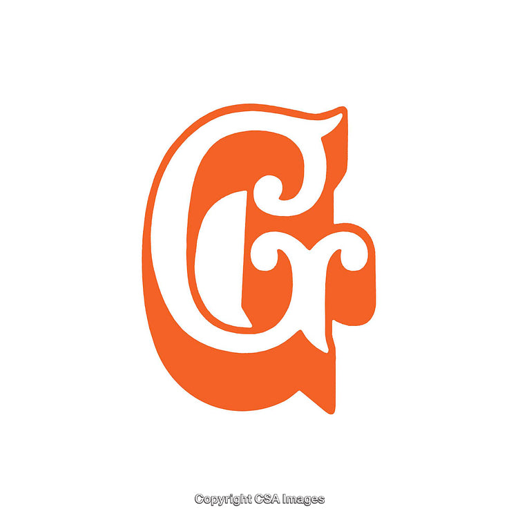 Elegant Ornate Letter G Design In Vibrant Orange Color