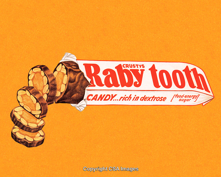 Vintage Candy Packaging Design Featuring Bright Colors and Peanut Confections