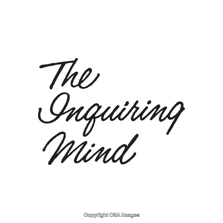 Handwritten Script of 'The Inquiring Mind' Against a White Background