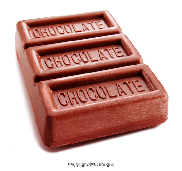Close-Up of Chocolate Bar Shaped Plastic Toy Blocks
