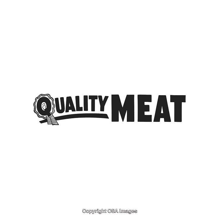 Quality Meat Logo Design Featuring Typography and Rustic Elements