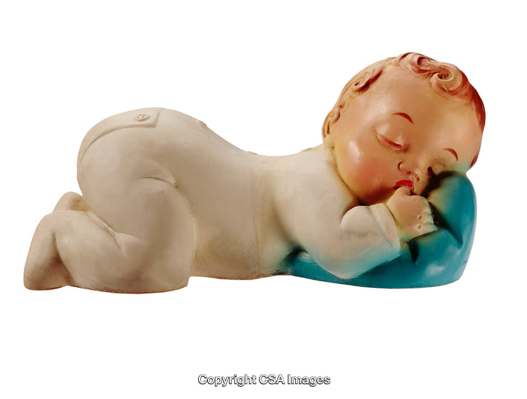 Adorable Figurine of Sleeping Baby in Cozy Resting Pose