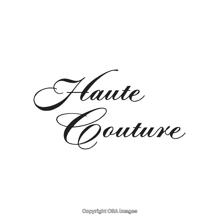 Elegant Haute Couture Calligraphy Design in Stylish Script Font