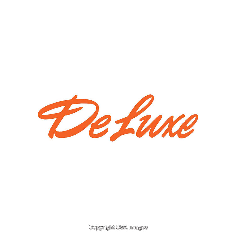 Orange De Luxe Typography on a Clean White Background
