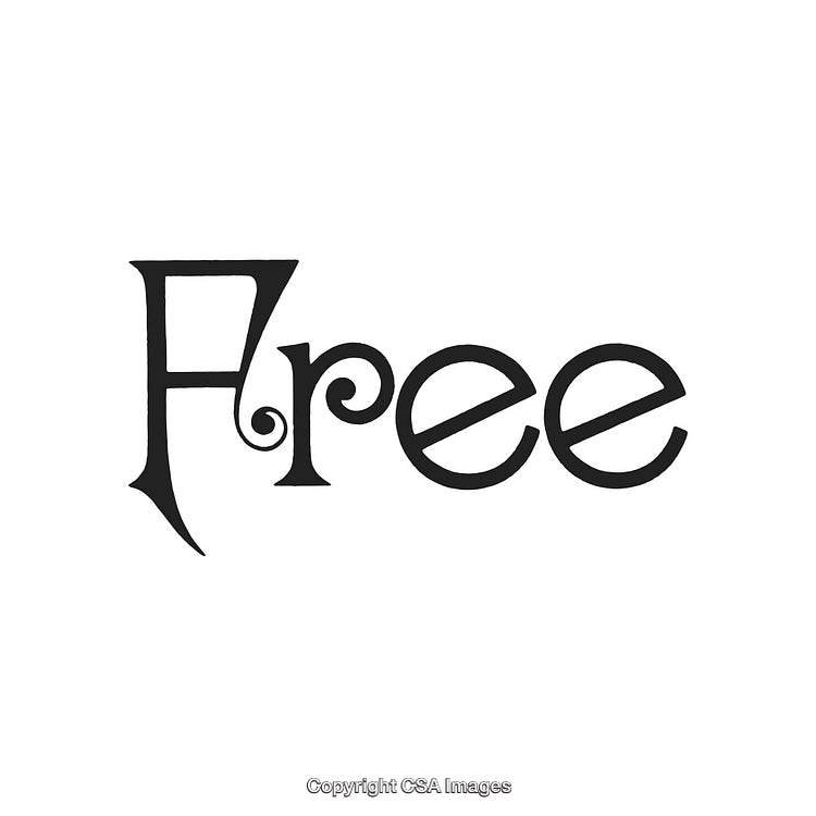 Stylized Typographic Representation of the Word 'Free' with Unique Lettering