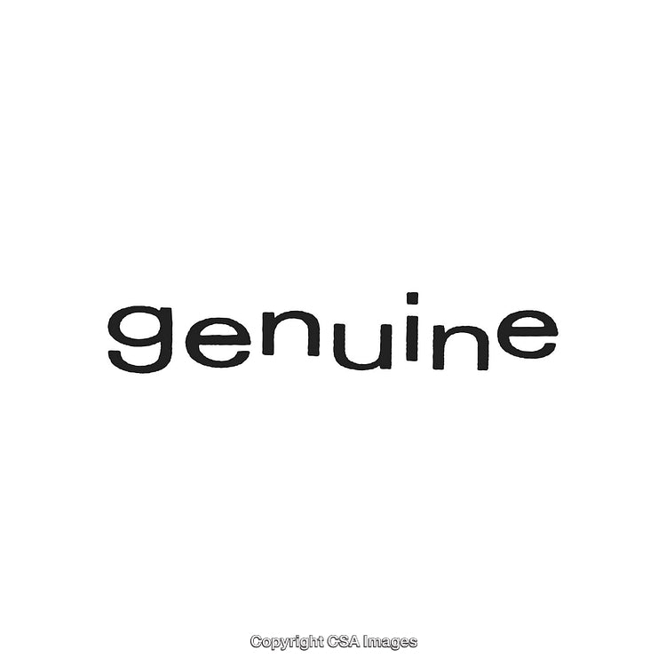 Minimalistic Black Text Spelling 'Genuine' on a White Background