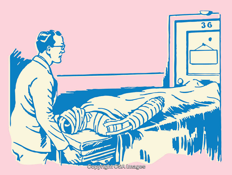 Illustration of a Medical Theme Showing Equipment and a Professional in a Room