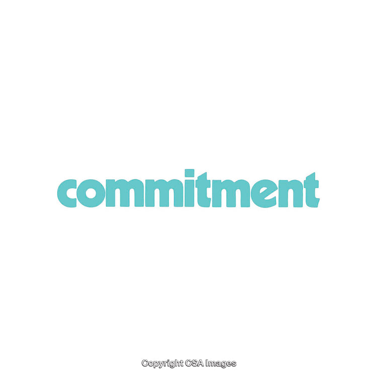 Simple Typography for the Word Commitment in a Modern Design