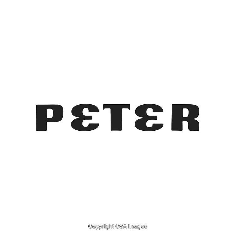 Creative Optical Illusion Typography Design Highlighting the Name Peter