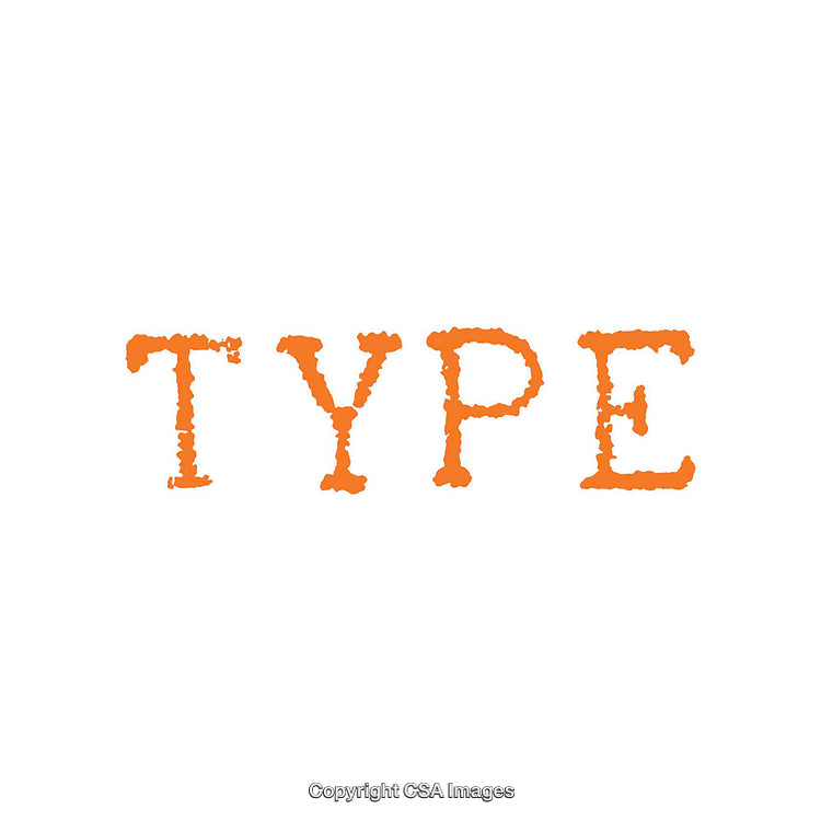 Bold Orange Textured Typography on a White Background