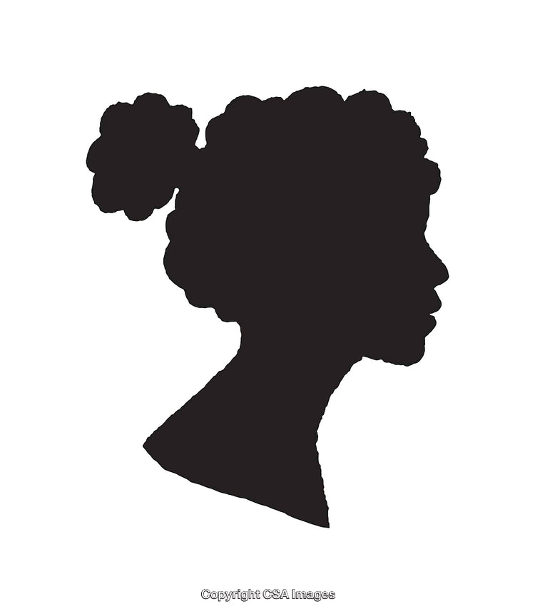 Silhouette of a Woman's Profile in Minimalist Black and White Art