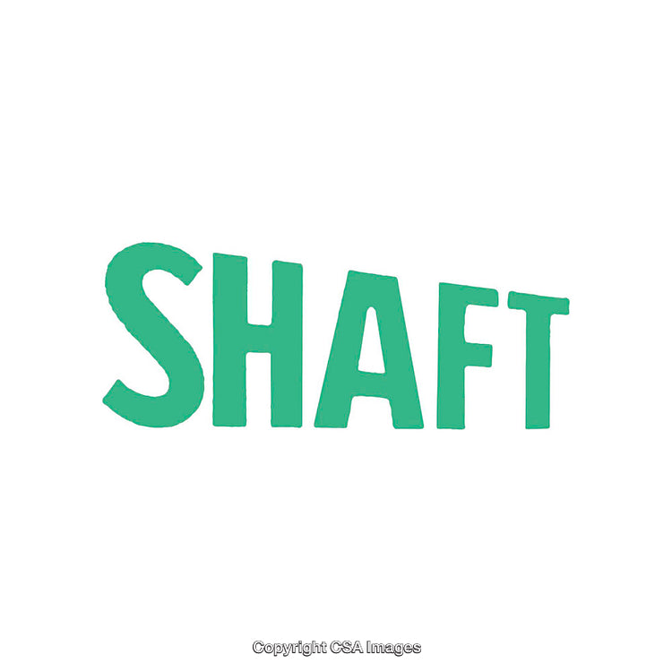 Bold Green Text "Shaft" on a Clean White Background