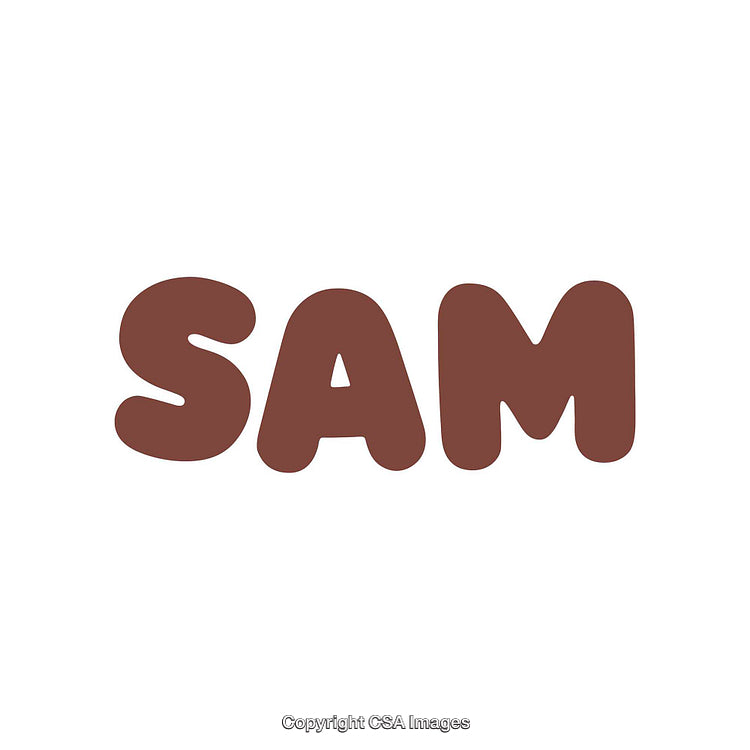 Brown Text Illustration on Clean White Background for Unique Designs