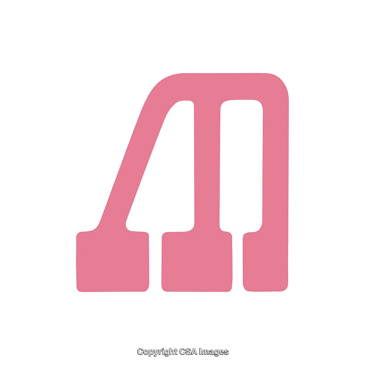 Elegant Pink Letter M Isolated on a White Background